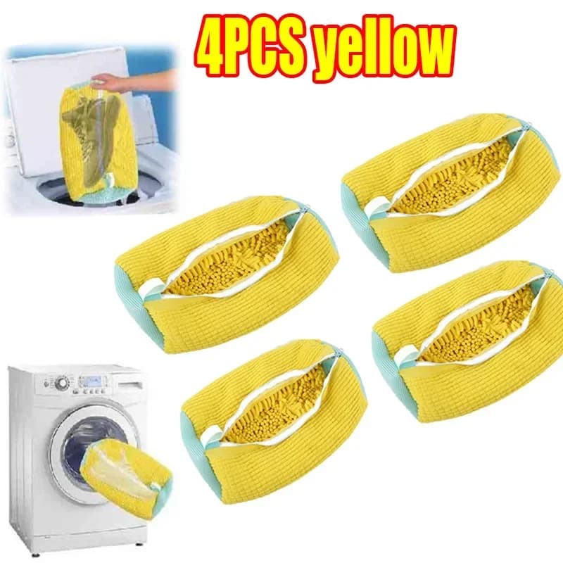 Machine Washable Shoe Washing &amp; Drying Bag with Soft Fiber - Durable Polyester Laundry Protector for Shoes Adjustable Strap