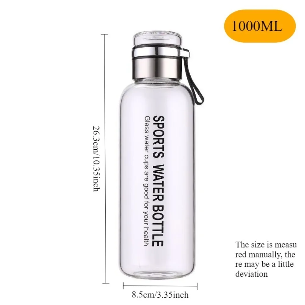 1000ml/750ml Glass Water Bottle with Filter and Sleeve Leak Proof Tea Cup BPA Free Reusable Outdoor Portable Water Bottle