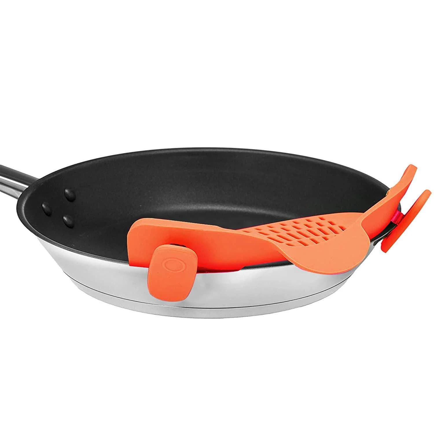 1pc Adjustable Silicone Clip-On Strainer for Pots, Pans, and Bowls - Handheld Drainer for Noodles, Pasta